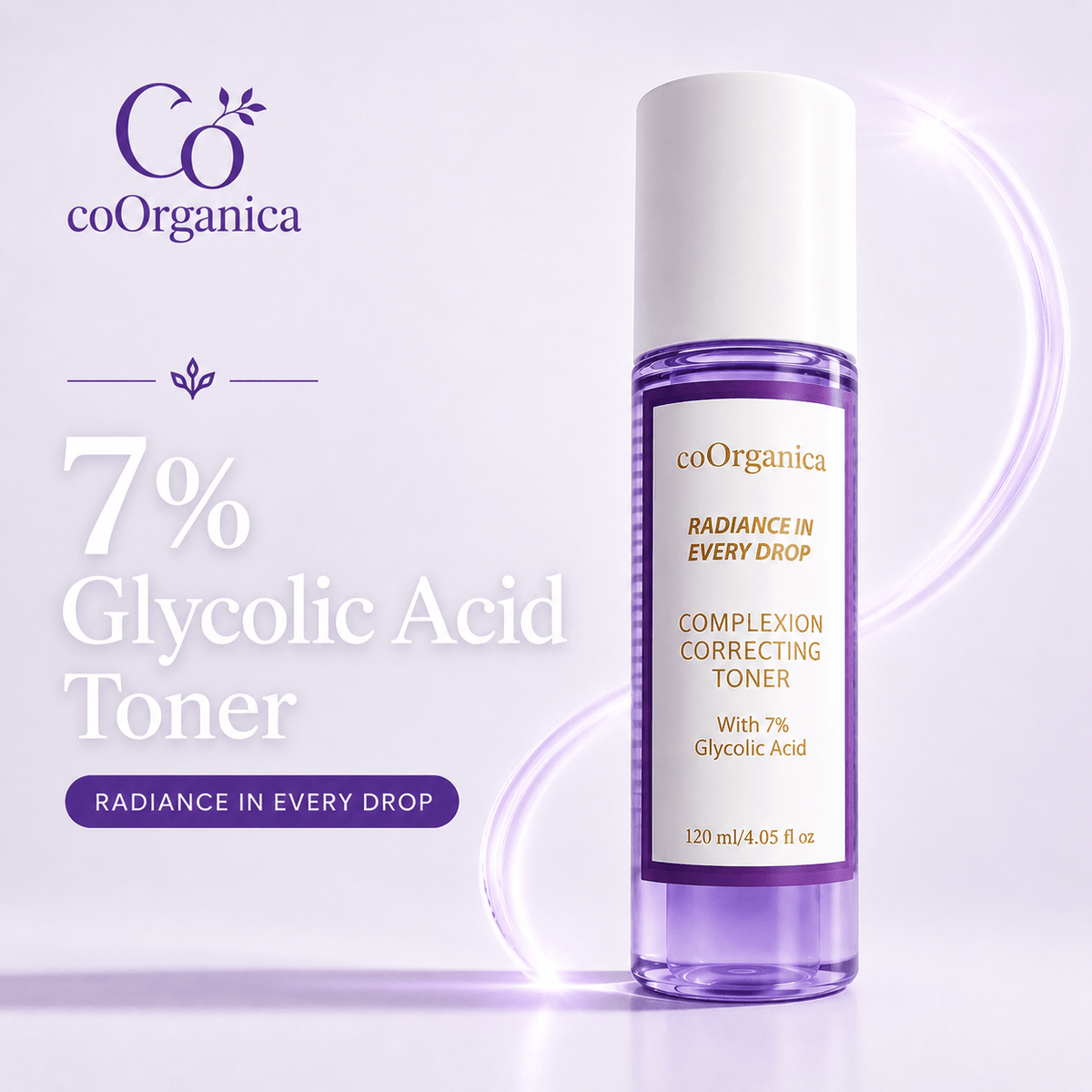 Complexion Correcting Toner – 7% Glycolic Acid - coOrganica