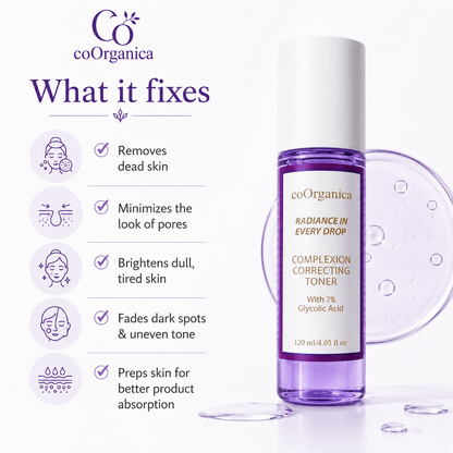 Complexion Correcting Toner – 7% Glycolic Acid - coOrganica