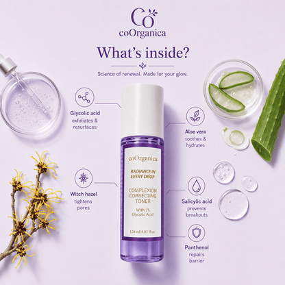 Complexion Correcting Toner – 7% Glycolic Acid - coOrganica